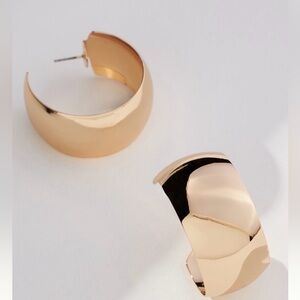 Anthropologie Wide Hoop Earrings